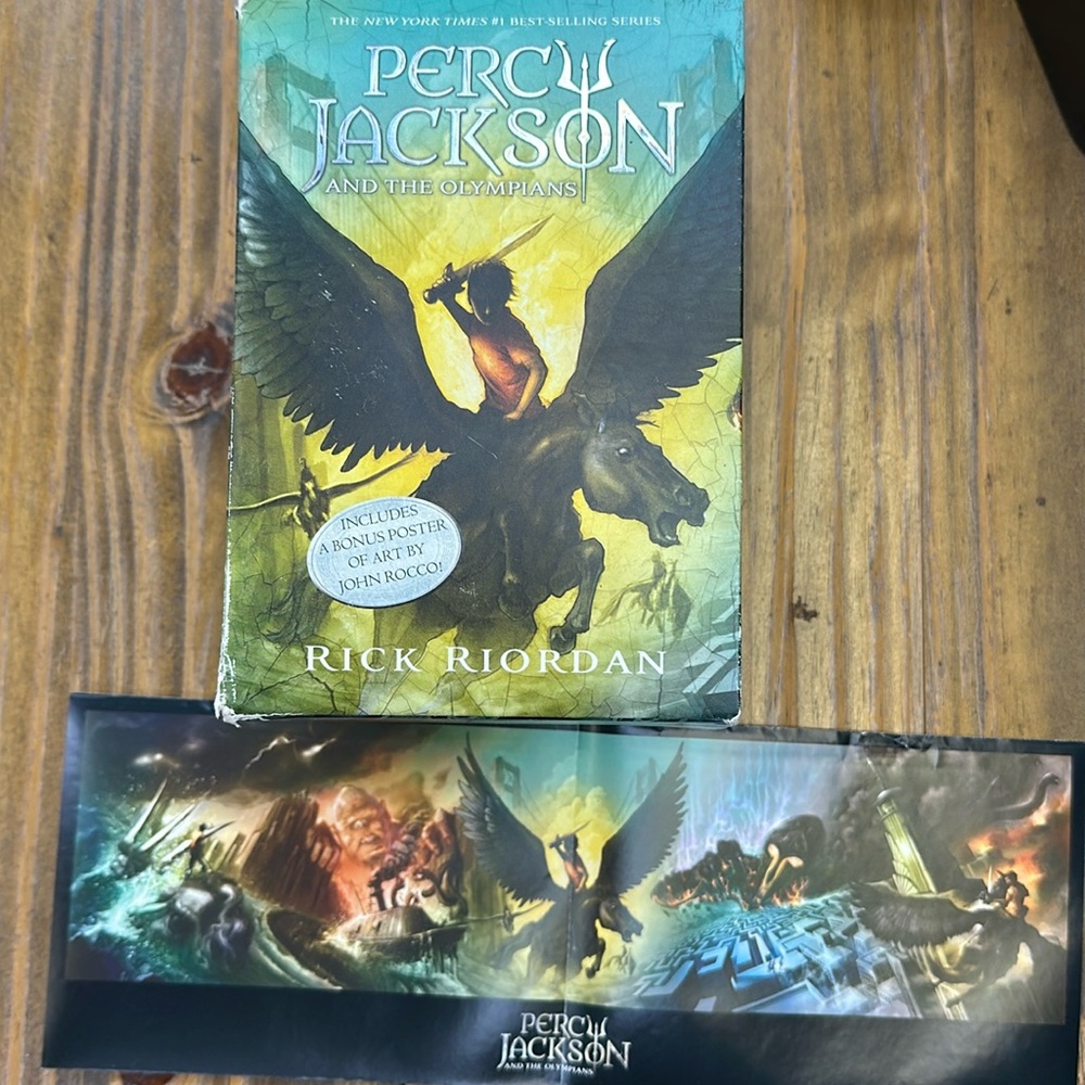 Percy Jackson and the Olympians Book Paperback Boxed Set with poster